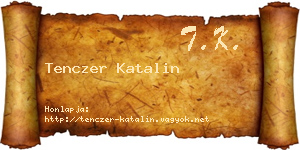 Tenczer Katalin névjegykártya