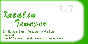 katalin tenczer business card